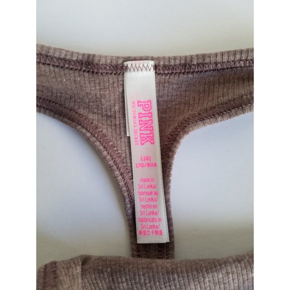 Victoria Secret Cotton Ribbed Thong Size Large - Picture 3 of 4